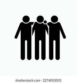 Close Friend Icon. Friendship, Together. Best Relationship Symbol.