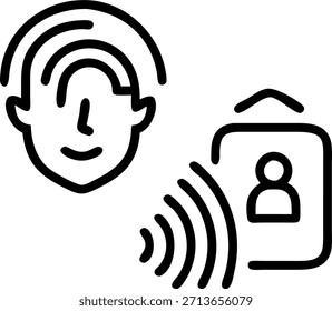 Close-up de um dispositivo de segurança biométrica futurista acessado por um adolescente e seu tio idoso conceito como Macro shot destacando um dispositivo de segurança biométrica avançada como um adolescente e tio usar suas impressões digitais ou reconhecimento facial mostrando segurança futurista através de gerações. em Photo Stock Concept , copie espaço para anúncio ou banner com Photo Realistic como high Quality Detail —ar 7:2