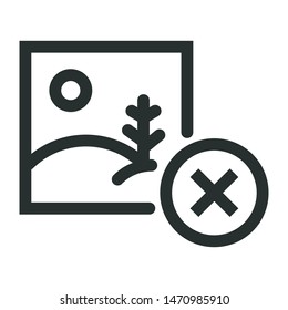 close gallery - minimal line web icon. simple vector illustration. concept for infographic, website or app.