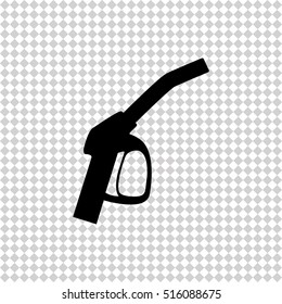 Close up of a gas station -  black vector icon