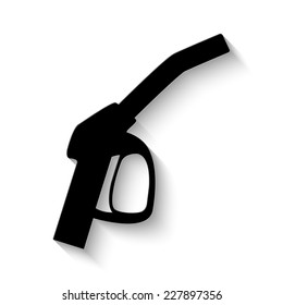 close up of a gas station icon - vector illustration with shadow