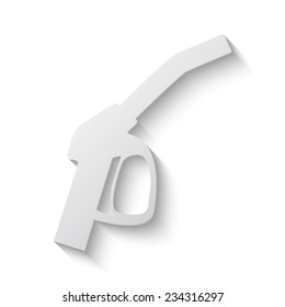 close up of a gas station vector icon - paper illustration
