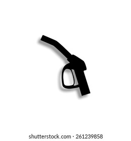 close up of a gas station vector icon with shadow