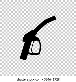 close up of a gas station vector icon - black illustration