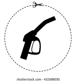 close up of a gas station vector icon