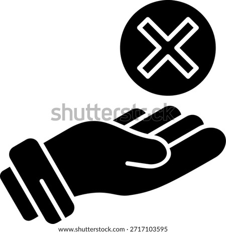 Close Glyph Style Icon Design