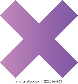 Close gradient universal icon ui ux element sign.