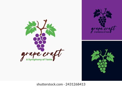 Close up of a grape on a branch with leaves, suitable for food and agriculture-related designs, wine labels, or nature illustrations.