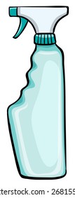 Cerrar el frasco de pulverización verde