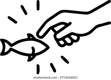 Primer plano de una mano tocando suavemente un pez en una escena submarina suavemente abstracta con el concepto de rayos de luz como Un plano submarino íntimo muestra una mano que se extiende para tocar suavemente un pez con Elementos de enfoque suave abstractos y rayos de luz que penetran en el agua destacando la delicada conexión entre humanos y mascotas acuáticas. en Foto Stock Concepto, espacio de copia para publicidad o Anuncio con Foto Realista como detalle de alta calidad --ar 7:2