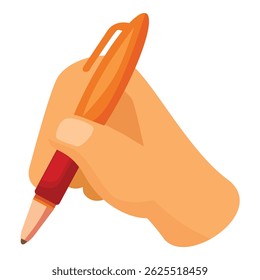 Close up of a hand gripping a pen, poised to write or draw, suggesting creative expression or documentation