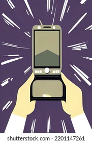 close up hand holding smartphone