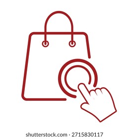Close up of a hand touching a leather bag