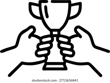 Close up of hands holding a glass trophy concept as A macro shot of hands holding a glass trophy highlighting the moment of victory and success in a professional setting. The trophy reflects the surrounding light leaving room for text about professional achievement. in Photo Stock Concept , copy space for advertisement or banner with Photo Realistic as high Quality Detail --ar 7:2