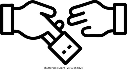 Close up of Hands Passing a USB Stick concept as A macro close up of hands exchanging a USB stick during a project meeting. The focus is on the precise hand movements symbolizing digital collaboration and data sharing. The scene offers ample space for text about teamwork and tech innovation. in Photo Stock Concept , copy space for advertisement or banner with Photo Realistic as high Quality Detail --ar 7:2