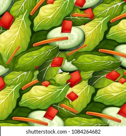 Close Up Healthy Salad Dish illustration