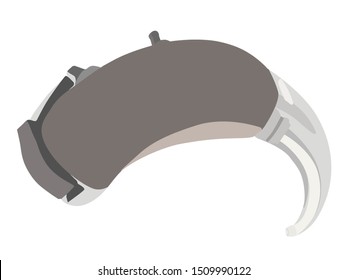 Close up of a hearing aid vector illustration
