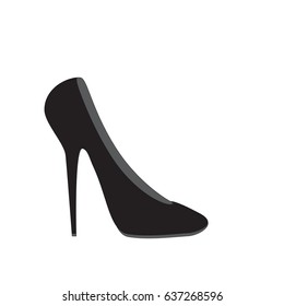 close up of a  high heels on white background with clipping path