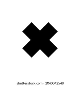 Cerrar icono. Borrar signo y símbolo. signo cruzado