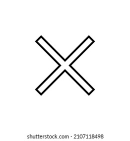 Close icon. Delete sign and symbol. cross sign