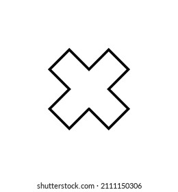 Close icon. Delete sign and symbol. cross sign