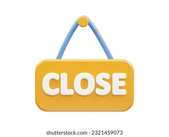 Close icon exit 3d rendering vector illustration