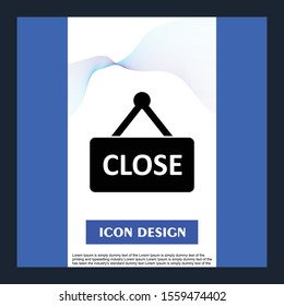 Close icon isolated on abstract background
