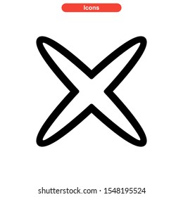 close icon isolated sign symbol vector illustration - high quality black style vector icons
