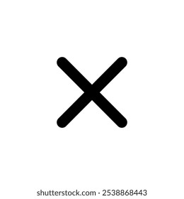 Cerrar diseño de logotipo de icono. Signo y símbolo del Borrar. Signo cruzado