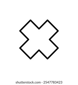 Cerrar diseño de logotipo de icono. Signo y símbolo del Borrar. Signo cruzado