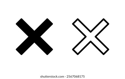 Close icon logo design. Delete sign and symbol. cross sign