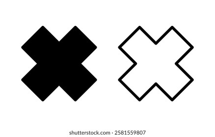 Close icon logo design. Delete sign and symbol. cross sign