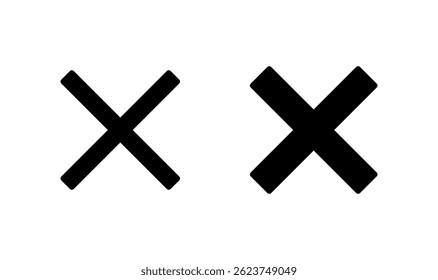 Close icon logo design. Delete sign and symbol. cross sign