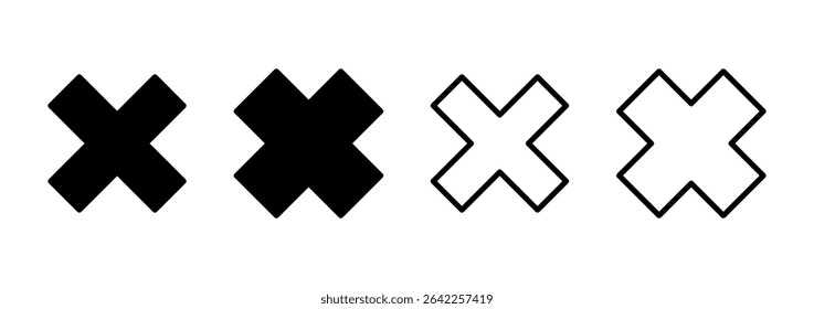Close icon logo design. Delete sign and symbol. cross sign