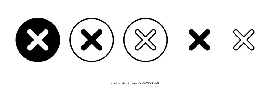 Close icon logo design. Delete sign and symbol. cross sign