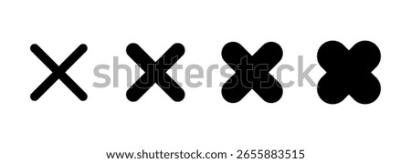 Close icon logo design. Delete sign and symbol. cross sign