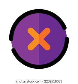 Cerrar icono en fondo blanco