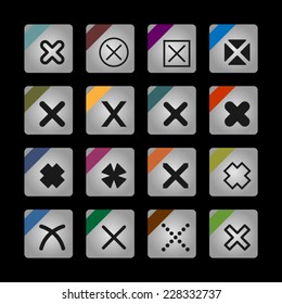 Close icon set