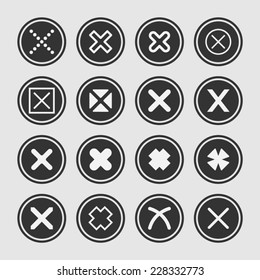 Close icon set