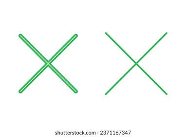 Close icon set. Delete icon vector. cross sign
