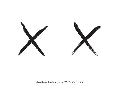 Close icon set. Delete icon vector. cross sign