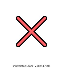 Close icon set illustration. Delete sign and symbol. cross sign
