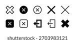Close Icon Set Line and Solid style for Exit and Dismiss