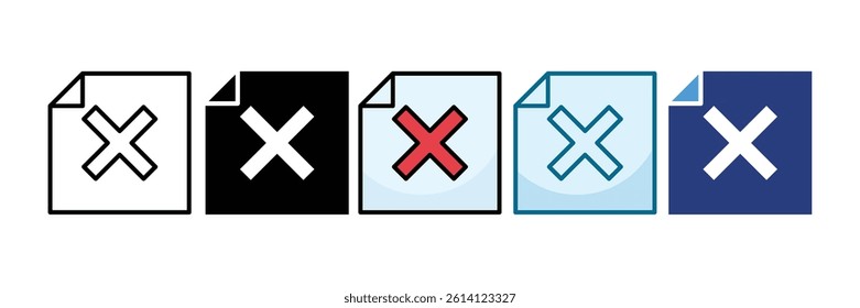 Close Icon Set Multiple Style Collection