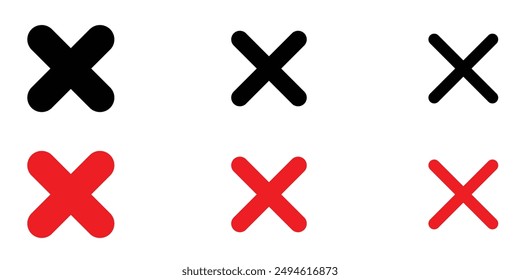 Close icon set simple icon collection set on white background color