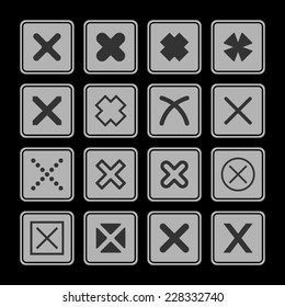 Close icon set for site
