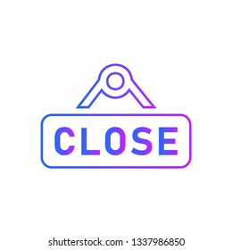Close Icon - close sign vector on a white background