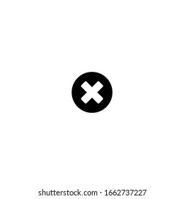 Close icon. Simple, flat, black.