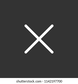 Close icon simple flat web navigation sign.