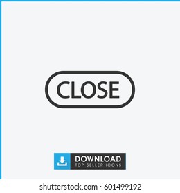 close icon. simple outline close vector icon. on white background.